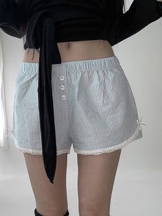 ⚡Buy 2024 Bow Lace Patchwork Striped Shorts Blue L under $18.00 in Shorts at AnotherChill.com Online. Style: Casual/Street/Vintage/Y2K/Sweet. Fabric Content: Polyester. Fit Type: Loose Fit. ✓2024 S/S OUTFITS. Check reviews and buy Bow Lace Patchwork Striped Shorts today. Baggy Dresses, Jeans Outfit Summer, 2000s Outfits, Oversized Sweater Cardigan, Crop Top Dress, Summer Jeans, Lace Patchwork, Yellow Lace, Crop Top Sweater