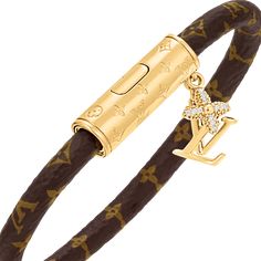 LOUIS VUITTON® - Lv Push Bracelet - Monogram Designer Key Chains, Lv Bracelet, Louis Vuitton Key Ring, Lv Jewelry, Classy Engagement Ring, Luxury Bracelets, Louis Vuitton Bracelet, Gold Bracelets Stacked, Dope Jewelry Accessories