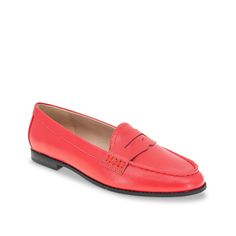 BCBGeneration-Unna Penny Loafer Bring classic style touches to your look with the Unna loafer from BCBGeneration. The tailored silhouette is crafted with a moc toe design and a penny strap detail that makes for a well-rounded add to the wardrobe. Classic Round Toe Slip-ons For Spring, Spring Workwear Slip-on Moccasins, Classic Flat Slip-ons For Fall, Classic Spring Business Casual Slip-ons, Classic Spring Flats With Leather Sole, Classic Flats With Leather Sole For Spring, Classic Spring Slip-ons With Round Toe, Casual Slip-on Loafers For Work, Casual Flat Loafers For Workwear