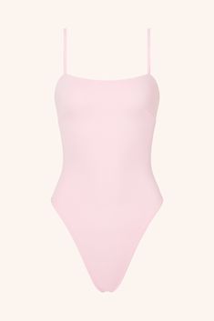 Effortless style meets timeless design with our black square neck one-piece swimsuit. Featuring a chic tank top silhouette and a figure-flattering square neckline, this piece offers the perfect balance of sophistication and allure. Not overly revealing but undeniably sexy, this black square neck bathing suit is a must-have for making a statement, whether you're lounging poolside or strolling along the shore. Shaping, sculpting fit Pulls on Square neckline High-cut style with medium brief coverag Cute Pink One Piece Swimsuit, Baby Pink Tops, Light Pink Swimsuit, Cute One Piece Bathing Suits, Pretty Swimsuits, Chic Tank Tops, Spaghetti Strap Bodysuit, Pink Pilates, Clothes Trendy