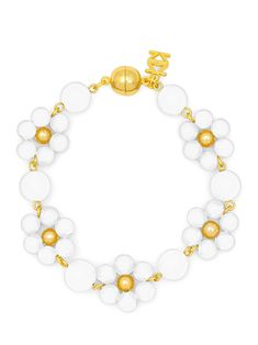 Pretty blooms and vibrant colors come to life in this garden-inspired bracelet, designed with glassbeads. -Magnetic -Triple-Plated -Hypoallergenic -Length 7.5" 0.144 Lbs Garden Inspired, Neon Blue, Ring Collections, Bright Blue, Blue Orange, Yellow White, Ring Earrings, Pink And Orange, Light Pink