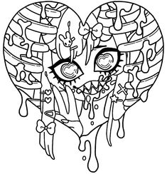 Horror Coloring Pages, Tumblr Coloring Pages, Bookshelf Ideas, Adult Coloring Books Printables, Tattoo Outline Drawing, Color Sheets, Love Coloring Pages, Outline Drawing, Random Ideas