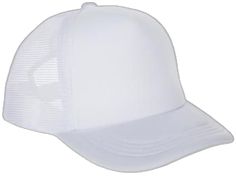 White Adjustable Trucker Hat, Casual White Adjustable Trucker Hat, Casual White Trucker Hat With Adjustable Fit, White Summer Trucker Hat With Flat Bill, White Flat Bill Trucker Hat For Summer, White Casual Blank Hat, White Casual Hat As Gift, White Adjustable Hat, White Flat Bill Trucker Hat