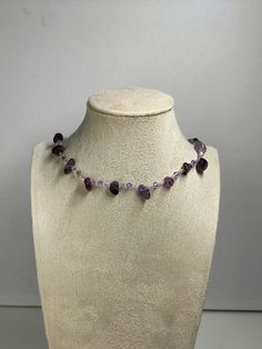 here is a necklace made with amethyst that I named "wisteria". The wisteria is a stone of wisdom and humility. It's a necklace I made with a lot of love and I hope it will find a new home with someone who will take good care of it :) Necklace Amethyst, Choker Necklaces, Wisteria, Chain Styles, Favorite Jewelry, Of Love, New Home, Necklace Lengths, Choker