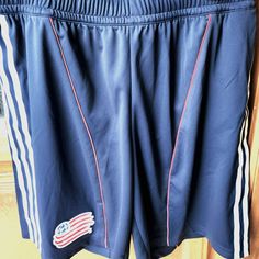 Pair Of Nwt Soccer Shorts Adidas Mls New England Revolution Blue Home Msrp $50. Inseam 9", Lined Men L. Discount Shipping! Bundle 3 Or More Items For 15% Off Total Bundle Price + Only 1 Shipping Charge. Adidas Casual Shorts For Sports Events, Casual Adidas Shorts For Sports Events, Casual Sports Bottoms With Three Stripes, Casual Three Stripes Bottoms For Sports Events, Adidas Blue Athletic Shorts, Navy Sports Bottoms With Three Stripes, Casual Navy Shorts For Sports Events, Adidas Navy Sports Shorts, Short Sports Bottoms With Pockets