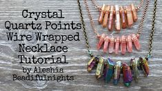 Crystal Necklace Diy, Jewelry Making Instructions, Crystal Ball Necklace, Wire Wrapped Bangles, Beaded Earrings Tutorials, Necklace Tutorial