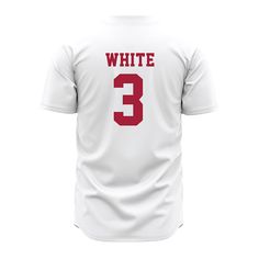 Officially Licensed Merchandise for Kristen White at University of Alabama. This is a fully customized sublimated product. Please allow 7~15 business days for production BEFORE shipping out to you! - Premium Sublimated Jerseys by Athlete’s Thread - Custom Sublimated Baseball Jersey - Unisex Fit - Adult & Youth Sizes Available Size Chart: Disclaimer: Size chart provided is intended as a general reference for sizing and may not be an exact fit for every individual. To account for the possibility of garment shrinkage and because each jersey is custom-made and sewn, it is recommended to allow for a 1" - 2" variation on any dimensions listed. Game Day White Baseball Jersey With Team Name, White Baseball Jersey With Team Name For Game Day, White Team Spirit Baseball Jersey For Sports Events, White Baseball Jersey For Sports Events, White Baseball Jersey With Letter Print For Game Day, Customizable White Baseball Jersey For Game Day, Customizable White Baseball Jersey With Team Name, Customizable White Baseball Jersey With Letter Print, Customizable White Baseball Jersey For Sports Events