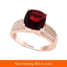 in stock 14k Rose Gold Jewelry, Rose Gold Jewelry, Round Cut Diamond, Cushion Cut, Cocktail Rings, Garnet, Jewelry Watches, Jewelry Rings, Pick Up