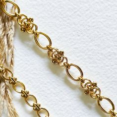 Description Elevate your accessory game with our handcrafted gold bracelet, featuring a unique and intricate chain link design that stands out with elegance. Each link is meticulously crafted to create a stunning pattern, offering a distinctive look that’s both sophisticated and versatile. Made from tarnish, fade, and water-resistant 18kt gold, this bracelet ensures long-lasting shine and durability. Whether worn alone or paired with other pieces, this exquisite bracelet is the perfect blend of Timeless Gold Bracelets With Rectangular Links, Luxury Tarnish-resistant Link Bracelet, Yellow Gold Link Bracelet In Brass, Timeless Gold-plated Bracelet With Rectangular Links, Brass Chain Bracelets With Rectangular Links, Gold Link Bracelet In Brass Chain Style, Fine Jewelry Metal Bracelets Tarnish Resistant, Adjustable Link Chain Ring In Yellow Gold, Elegant Brass Bracelets With Rectangular Links