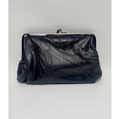 Vintage black woman's Purse / make-up Bag / Wallet with stitches was made in Italy in '80s. Perfect vintage condition! No damage or tears, ready to use. Vintage addition. Material: ・faux leather, metal Colour: ・black, silver Dimensions: Height: 15 cm / 5.90 inches Width: 23 cm / 9.05 inches Worldwide delivery! Everything is carefully wrapped and packed. If you have any further questions, please let me know. Love, Katra Black Clutch Wallet For Evening, Black Evening Clutch Wallet, Retro Black Clutch Bag, Black Retro Clutch Bag, Black Pouch Shoulder Bag With Coin Pocket, Vintage Black Rectangular Coin Purse, Retro Black Evening Bag, Black Clutch With Coin Pocket For Daily Use, Vintage Black Pouch Evening Bag