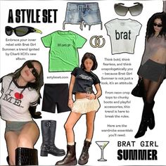 #brat #outfitidea #charlixcx Brat Night Outfit, Y2k Club Fashion, Brat Outfits Aesthetic, Brat Club Outfit, Brat Summer Aesthetic Outfit, Brat Summer Outfit Aesthetic, Brat Themed Outfit, Brat Party Outfit, Charlixcx Brat Outfit