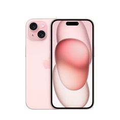 the iphone 11 is shown in pink, with its camera facing towards the front and back