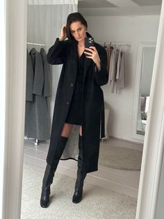 Spring Black Coat for Women, Classic Black Coat with Wool, Women Wool Coat, Long Wool Coat Women, Plus Size Wool Coat, Wool Maxi Jacket Women Wool Coat, Long Wool Coat Women, Wardrobe Capsule, Wool Coat Women, Long Wool Coat, Coat For Women, Coat Women, Women Plus Size, Black Coat