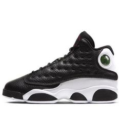 (GS) Air Jordan 13 Retro 'Reverse He Got Game' 884129-061 (SNKR/Panda/Mid Top/Basketball) Black Synthetic Jordan Shoes For Sports Events, Jordan Retro 13 Outfit, Retro 13 Jordans, Jordan 13 He Got Game, Jordan 13 Black Flint, Jordan 13 History Of Flight, Air Jordan Retro 13, He Got Game, Retro 13