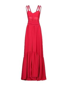 MANILA GRACE | Garnet Women‘s Long Dress | YOOX Simply Dresses, Manila Grace, Red Maxi, Women Long Dresses, Fancy Outfits, Long Dresses, Manila, Red Formal Dress, Garnet