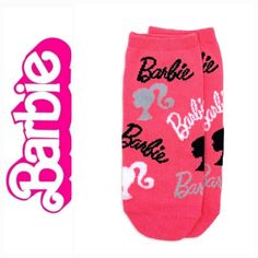 N.W.T. Barbie Women's Print No Show Socks, 1-Pack, Shoe Size 4-10 Keep Your Days Comfy, Colorful And Casual With These Barbie Print No-Show Socks! Featuring An Allover Barbie Design, These Women's Socks Are Perfect For Adding A Pop Of Fun To Your Outfit. Lightweight And Breathable In A Soft Knit With A Hint Of Stretch, They Are Ideal For All-Day Wear. Material: 98% Polyester/2% Spandex Care: Machine Washable Includes: 1 Pair Size: 9-11; Fits Shoe Size 4-10 Features: Lightweight; Breathable; Allo Cute Pink Winter Socks, Fun Pink Socks For Winter, Fun Pink Socks For Stocking Stuffers, Barbie Print, Barbie Design, Girly Accessories, Barbie Accessories, Women's Socks, No Show Socks