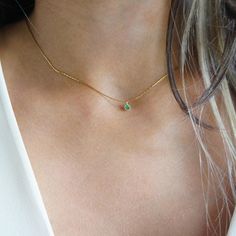 Dainty Minimalist Tiny Emerald Gold Necklace Everyday Simple Tiny Necklace May Birthstone Necklace Gift Green Crystal Choker Gift for Her This lovely and minimalist necklace features a tiny and adorable Cubic Zirconia green stone. Perfect to layer with other necklaces from our shop. Teeny-tiny charm. Charm measures 3mm approx. Delicate snake chain to complete the look. Sturdy chain. Finished with a lobster clasp. Cheap Green Minimalist Jewelry, Cheap Everyday Green Jewelry, Cheap Dainty Green Jewelry, Cheap Green Dainty Jewelry, Cheap Green Minimalist Necklaces, Luxury Green Minimalist Necklace, Cheap Green Everyday Jewelry, Luxury Green Dainty Necklace, Affordable Green Tiny Beads Choker