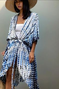 Lasaky - Womens Fashionable Printed Kimono-Style Beach Cover-Up - Stylish Sun-Protective Swimwear Cover-Up Casual Beach Season Cover-up With Tie Waist, Casual Cotton Open Front Cover-up, Casual Wrap Cover-up For Beach Season, Casual Beach Season Wrap Cover-up, Casual Long Printed Cover-up, Casual Wrap Kimono With Tie Waist, Casual Printed White Kimono, Casual Vacation Cover-up With Tie Waist, Casual White Printed Kimono