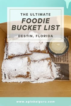 the ultimate foodie bucket list in destin, florida with text overlaying it