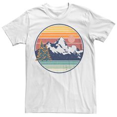 Update your casual wardrobe with this Men's Mountain View Landscape Circle Graphic Tee. FEATURES Crewneck Short sleeveFABRIC & CARE Cotton Machine wash Imported Size: XXL. Color: White. Gender: male. Age Group: adult. Retro White Winter T-shirt, Circle Graphic, View Landscape, Mountain View, Casual Wardrobe, Graphic Tee, Age Group, Color White, Graphic Tees