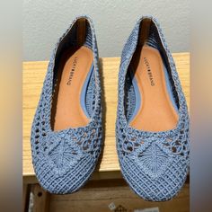 Lucky Brand Blue Flats Size 6.5 Never Worn Comfortable Blue Flats, Comfortable Blue Flats With Round Toe, Comfortable Blue Slip-on Flats, Blue Synthetic Slip-on Flats, Blue Closed Toe Synthetic Flats, Blue Synthetic Closed Toe Flats, Blue Low-top Flats For Spring, Blue Closed Toe Flats For Spring, Blue Synthetic Flats