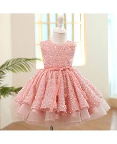 Get 10% off now! Buy lovely pink sequined ballgown girls party dress with sash at cheap price online. Free stable shipping and pro custom service since 2009. Pink Princess Dress For Prom Season, Sleeveless Pink Princess Dress For Prom Season, Pink Sleeveless Pageant Dress For Prom Season, Spring Sequin Dress For Pageant, Princess Style Sequined Pageant Dress, Princess Style Pageant Dress With Sequins For Prom, Princess Style Pageant Dress With Sequins, Sequin Princess Dress For Party Season, Pink Sequin Dress For Pageants