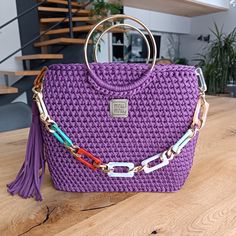 Hello All :) Are you looking for an elegant and long-lasting bag that is also eco-friendly? I have the perfect solution for you! My handmade bags, crafted from exceptional polyester cord, meet the highest quality standards. Why Choose My Bag? 💪 Durability and Strength - my bags are made from a unique polyester cord that is not only durable but also waterproof. You don't have to worry about damages or moisture. 🔄 Ease of Use - my bags don't pill in use or when washed, meaning they will look brand new for many years. 🌱 Safety - The polyester cord I use has Oeko-Tex certifications, indicating its safety for health and the environment. It's also hypoallergenic. 🌟  Unique Design - my bags feature classic gold-tone fittings, giving them an elegant appearance. Inside, you'll find a cotton lin Lavender Bags With Detachable Strap For Everyday Use, Purple Handheld Shoulder Bag For Everyday Use, Everyday Handheld Purple Shoulder Bag, Everyday Handheld Purple Bag, Purple Square Shopping Bag, Lavender Rectangular Shoulder Bag With Adjustable Strap, Trendy Purple Bag With Top Carry Handle, Trendy Purple Bag With Detachable Handle, Trendy Purple Bags With Detachable Handle