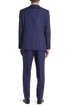 Cut from soft-constructed wool, this suit is a staple-in-the-making from the family-owned manufacturers. 29 1/2" jacket length; 36 1/2" inseam; 15" leg opening; 9 1/2" front rise (size 40R) Jacket has notched lapels Lined 100% wool Dry clean Made in Canada Tailored Three-piece Suit With Long Sleeves For Business Casual, Fitted Wool Three-piece Suit For Office, Fall Three-piece Suit With Notch Lapel, Fitted Wool Pantsuit For Fall, Tailored Wool Blazer With Notch Lapel, Tailored Wool Three-piece Suit With Suit Collar, Wool Three-piece Suit With Notch Lapel For Work, Fitted Wool Sport Coat For Business Casual, Fitted Wool Three-piece Suit For Work