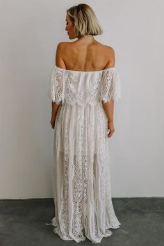 Feminine Lace Maxi Dress With Lace Patchwork, Feminine Lace Maxi Dress With Scalloped Lace, Feminine Scalloped Lace Maxi Dress, Feminine Lace Maxi Dress With Patchwork, Flowy Lace Dress With Lace Bodice, Feminine Maxi Dress With Delicate Lace, Feminine Maxi Dress With Lace Patchwork, Lace Floor-length Bridesmaid Maxi Dress, Elegant Flowy Lace Dress With Lace Bodice