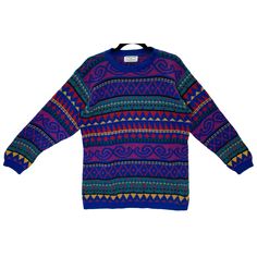 Welcome fellow vintage clothing lover! This Vintage Coogi Style Geometric Memphis 80s Hip Hop Womens Alfred Dunner Sweater is amazing! This vintage garment measures (in inches)- PIT to PIT: 22 BACK OF COLLAR TO BOTTOM HEM: 27 BOTTOM HEM: 21 * All measurements are taken in inches with the garment lying flat. Vintage clothing sizing: Clothing sizes vary from decade to decade and brand to brand. To most accurately compare sizing to your fit, please measure a garment that you enjoy wearing and compare with measurements in the listing. Vintage clothing condition: Numerous photos have been taken to illustrate the condition of this vintage garment. Concerns we recognize are noted in the listing, and we are happy to take additional photos and answer any questions. We want you to love your vintage 80s Hip Hop, Alfred Dunner Sweaters, Alfred Dunner, Pullover Sweater Women, Women Pullover, Love Your, Vintage Clothing, Want You, Pullover Sweaters