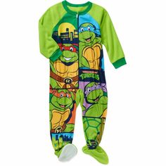 Nickelodeon Teenage Mutant Ninja Turtles Footed Sleeper Blanket Pajama   Boy Size 5T 100% Polyester Fitted Green Sleepwear For Sleepover, Ninja Turtles Christmas, Christmas Pajamas For Kids, Pajamas For Teens, High Neck Swim Top, Pajama Fashion, Cotton Bralette, Flannel Pajama Sets, Boys Plaid