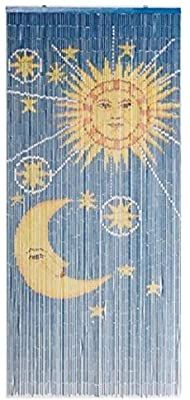 the sun, moon and stars are depicted in this cross stitch pattern on a blue background