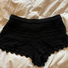 Super Soft And Adorable Shorts. Never Worn Black Stretch Shorts For Vacation, Fitted Black Bottoms For Vacation, Black Stretch Summer Bottoms, Black High-waisted Shorts For Beach Season, Trendy Black Shorts For Vacation, Fitted Black Summer Bottoms, Trendy Black Bottoms For Beach Season, Chic Black Bottoms For Beach Season, Black Short Summer Bottoms