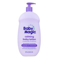 The perfect companion to a nighttime bath is Calming Baby Lotion to help the baby wind down into a sweet slumber. Specially formulated with soothing Lavender and Chamomile, the hydrating lotion helps keep skin kissably soft for a magical morning. Sleep tight. Baby Magic calming baby lotion, Lavender, and Chamomile, the calming aromatherapy scents of lavender and Chamomile. A rich and creamy lotion Enriched with milk Protein and aloe. Helps soothe and relax your baby. Free of paraben, dye, and ph Lavender Lotion, Baby Balm, Lavender And Chamomile, Baby Magic, Best Lotion, Gentle Baby, Baby Lotion, Sleep Tight, Baby Oil