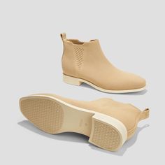 Slip-On Square-Toe Ankle Chelsea Boots (Ryan Slip-On), Nude Peach, EU35 | VIVAIA Beige Ankle Boots With Removable Insole, Beige Boots With Removable Insole And Medium Width, Beige Ankle-high Boots With Textured Sole, White Dress Skirt, Griffon Dog, Border Box, Font Face, Effortless Chic, Medical Professionals