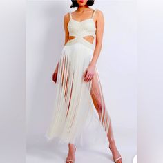 Nwt Super Sexy And Elegant Patbo Maxi Dress, Beach Dress, White Dress. S/M White Summer Cocktail Maxi Dress, White Summer Party Maxi Dress, White Maxi Dress For Summer Party, Chic White Maxi Dress For Evening, Glamorous White Cocktail Dress, White Summer Evening Maxi Dress, White Maxi Dress For Summer Evening, White Midi Dress For Summer Evening, White Midi Dress For Summer Cocktail