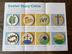 Easter Story Stones Printable, Easter Week For Kids, Biblical Easter Crafts, Easter Story For Preschoolers, Easter Story Stones, Lent Pictures, Lent For Kids, Holy Week For Kids, Easter Story Crafts