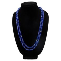 Valentin Magro double strand lapis lazuli and 18k bead 36” necklace featuring 8.1mm to 8.3mm rondelle beads in dark blue lapis strung with (10) gold rondelle shaped beads with an 18k gold decorative claspwith makers mark and marked 18k. Excellent condition with minor scratches to clasp and beads. Retails 8150. Authenticity Guarantee: All of our items are guaranteed to be authentic designer items. If found to be otherwise we will refund the purchase with a professional certification stating such,