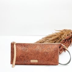 Consuela | Sally Tool Bag - Giddy Up Glamour Boutique Everyday Leather Handle Pouch Clutch, Rectangular Brown Pencil Case For Daily Use, Brown Rectangular Clutch For Everyday Use, Brown Rectangular Pencil Case For Daily Use, Rectangular Pencil Case With Removable Pouch For Everyday Use, Rectangular Cosmetic Bag With Removable Pouch For Everyday Use, Everyday Use Rectangular Clutch With Leather Handles, Rectangular Clutch With Leather Handles For Travel, Leather Handled Clutch Pouch For Daily Use