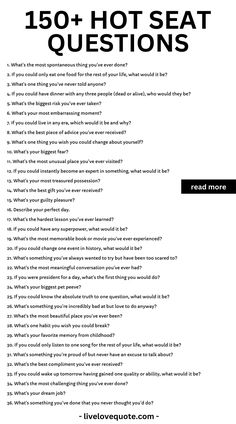 Here is an ultimate list of deep and fun questions to get to know someone. This list is perfect if you've been looking for, hot seat questions for friends spicy, hot seat questions for couples, fun conversation starters for couples, deep questions to ask friends, get to know each other questions, random questions to ask a guy, emotional intimacy, and simple questions to know someone better. I've included over 100 questions to ask someone. Enjoy! Flirt Questions To Ask Him, Random Questions To Get To Know Someone, 200 Questions To Get To Know Someone, Getting To Know Each Other Games, Question To Ask To Get To Know Someone, 10 Questions To Get To Know Someone, Questions To Get To Know Someone Relationships, Turn Offs For Women List, 50 Questions To Get To Know Someone