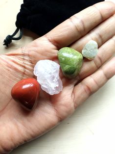 *You will receive a set of 4 crystals including 1 Rose Quartz, 1 Red Jasper, 1 Moonstone, 1 Unakite (and black velvet pouch) *This set was designed with the intention of supporting pregnant mothers through the pregnancy, delivery and even after birth. *it may not be the exact stones pictured but will be similar sizes. *Note: The shapes, colors and patterns vary with each natural crystal *Each crystal in our shop is cleansed both physically and energetically before being sent:) *great for use in Energy For Pregnant Women, Crystals For Pregnant Women, Herb Guide, Rose Quartz Pregnant, Meditation For Pregnant Women, Pregnant Mother