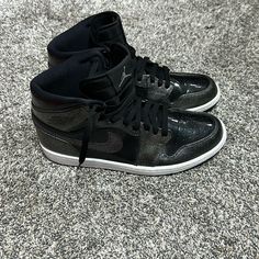 Og Box Was Lost In Flood Shoes Were Tried On And Then Never Worn Again Size 10 **I Am Willing To Negotiate** Black High-top Jordan Shoes, Modern Black High-top Jordan Shoes, Black Urban Style Lace-up Jordan Shoes, Black Sporty Jordan Shoes With Perforated Toe Box, Sporty Black Jordan Shoes With Perforated Toe Box, Sporty Black Jordan Shoes With Speckled Midsole, Black Jordan Shoes With Perforated Round Toe, Modern Black Custom Sneakers With Speckled Midsole, Black Basketball Shoes With Speckled Midsole And Round Toe