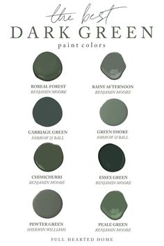 the best dark green paint colors