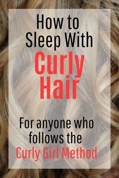 Help your naturally curly hair look it’s best with these nighttime curly hair care tips. Keep your curls intact overnight with these techniques. Sleep With Curly Hair, Curly Hair Care Tips, The Curly Girl Method, How To Sleep, Naturally Curly Hair, Hair Help