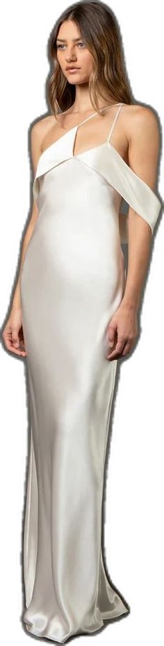 Sleek Bias Cut Wedding Dress, Sleek Evening Dress With Bias Cut And Fitted Bodice, Sleek Satin Dress With Bias Cut And Fitted Bodice, Sleek Satin Finish Wedding Dress, Sleek Backless Slip Dress For Wedding, Modal Satin Maxi Length Slip Dress For Wedding, Modal Satin Maxi Slip Dress For Wedding, Sleek Satin Finish Gown For Wedding, Sleek Wedding Slip Dress