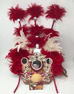 This is a sample of what we can make for you. All costumes are made to order. This is the traditional Samoan headdress featured in the Moana movie. NOTE--Please don't forget your head measurement. Kuiga/Tuiga is a crown made for young Samoan Women. We can make any color and style of kuiga for you. There will be additional charge for different style from this headpiece, please let us know and we will let you know about your price!! Materials --sea shells, stick. mirror/glass,and feathers, artific Traditional Carnival Costume Headpieces, Traditional Handmade Carnival Headpieces, Traditional Handmade Headpieces For Carnival, Traditional Handmade Costume Headpieces, Red Ceremonial Headpiece For Festivals, Moana Film, Samoan Women, Samoan Dress, Moana Movie