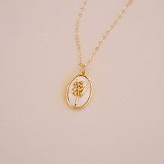 Lily Of The Valley Pendant, Lily Necklace Flower, Lily Flower Necklace, Gold Birth Flower Necklace, Lily Of The Valley Necklace, Birth Flower For May, Floral Necklace Jewelry, Camp Jewelry, Lily Of The Valley Jewelry