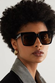 Black Oversized square-frame acetate sunglasses | Celine | NET-A-PORTER Celine Oversized Sunglasses, Oversized Black Sunglasses, Celine Eyewear, Aesthetic Sunglasses, Timeless Sunglasses, Celine Sunglasses, Oval Face Shapes, Classic Sunglasses, Acetate Sunglasses