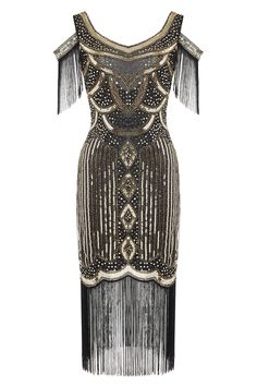 Shop 1920s Dresses - Beaded Off Shoulder Flapper Dress | BABEYOND 1920s Outfit, Gatsby Dresses, Gatsby Look, The Roaring 20s, Great Gatsby Dresses, Flapper Dresses, 1920s Dresses, Outfit References, 1920's Fashion