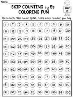 a printable worksheet to help kids learn how to count numbers in the form of